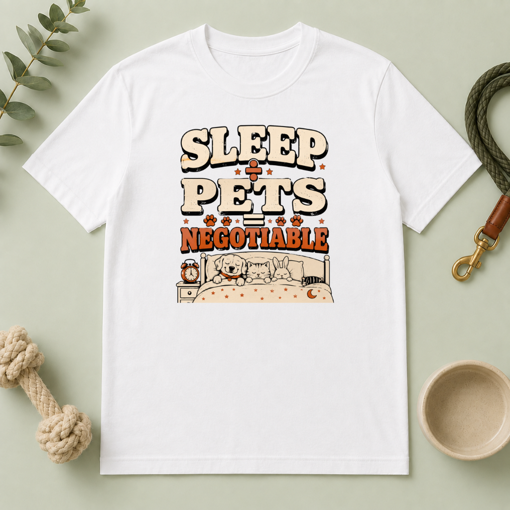 Sleep ?ú Pets = Negotiable Multi-Pet Math T-Shirt
