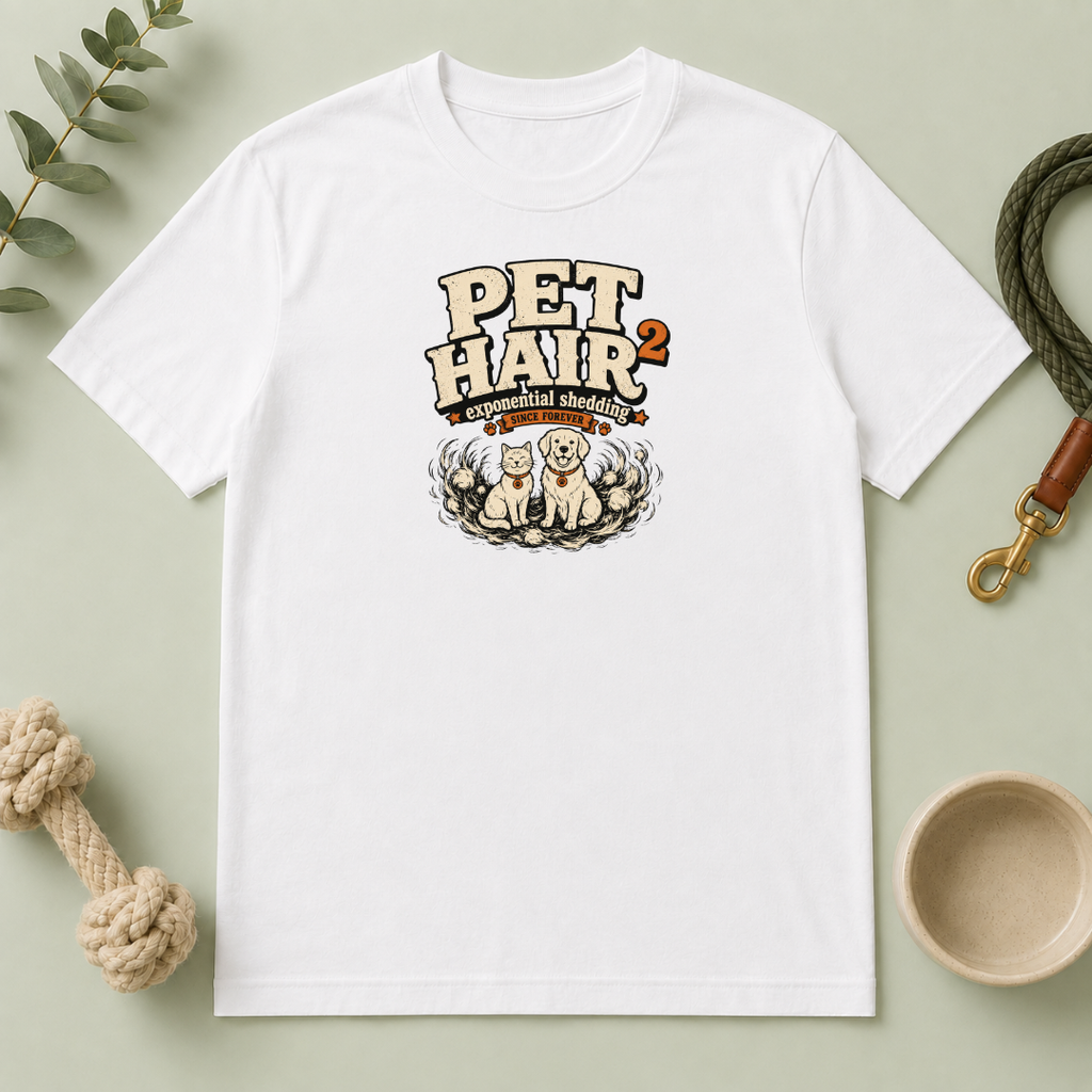 Pet Hair Squared ‘Exponential Shedding’ Pet Lover Tee