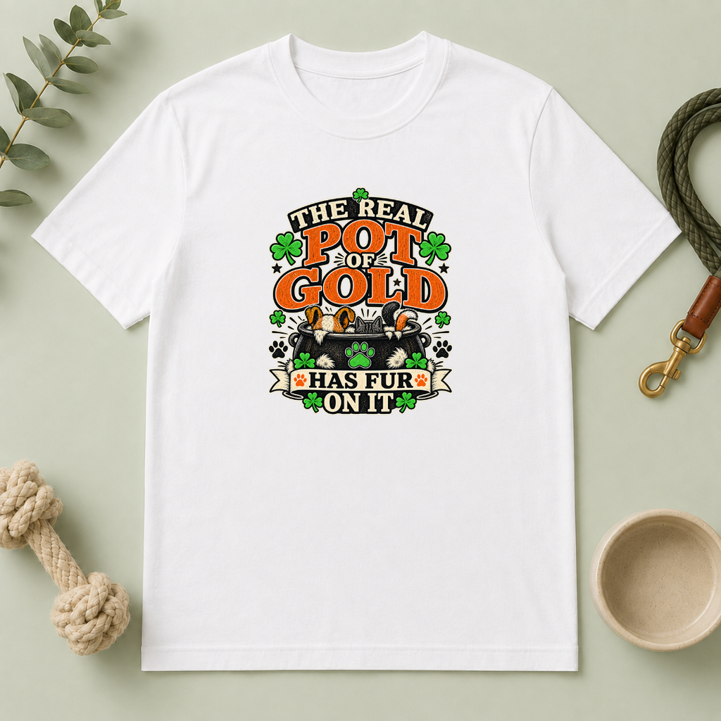 The Real Pot of Gold Has Fur on It St. Patrick’s Day T-Shirt