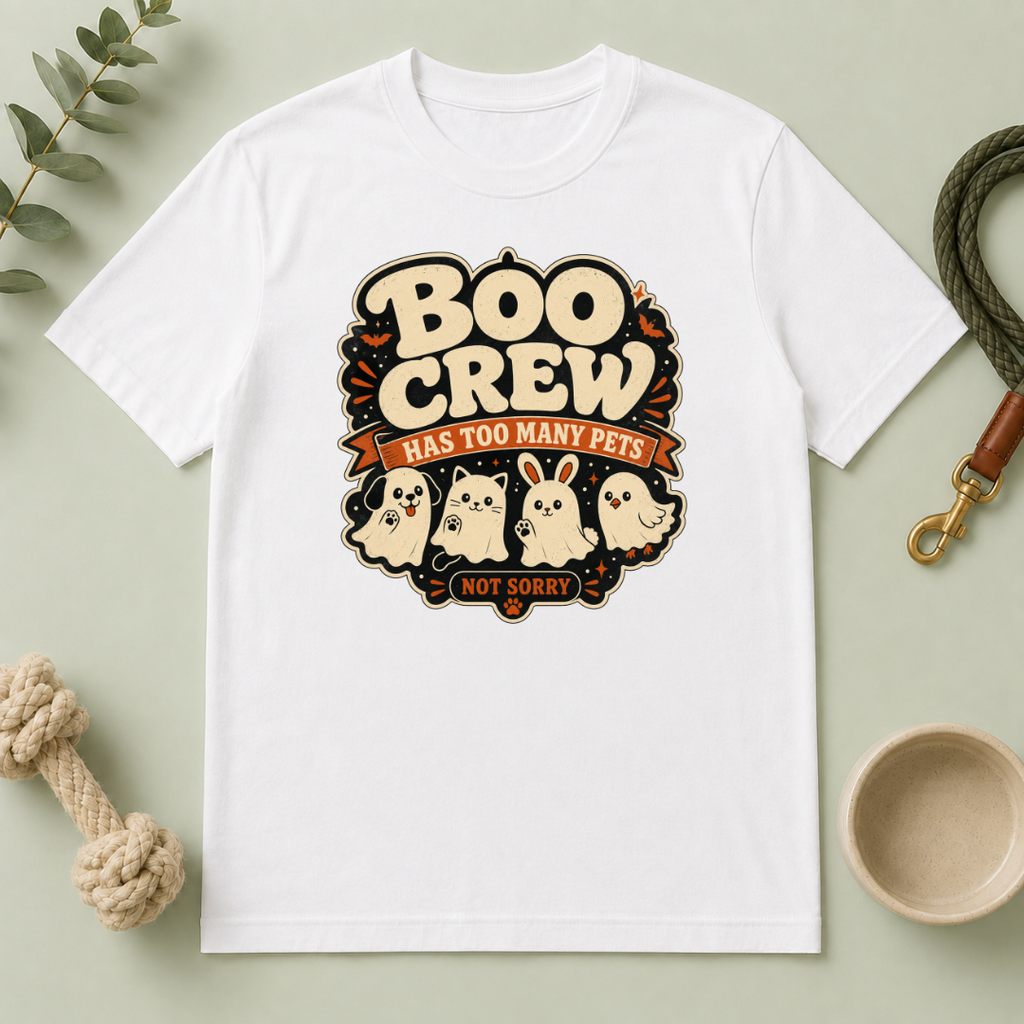 Boo Crew Has Too Many Pets Halloween T-Shirt