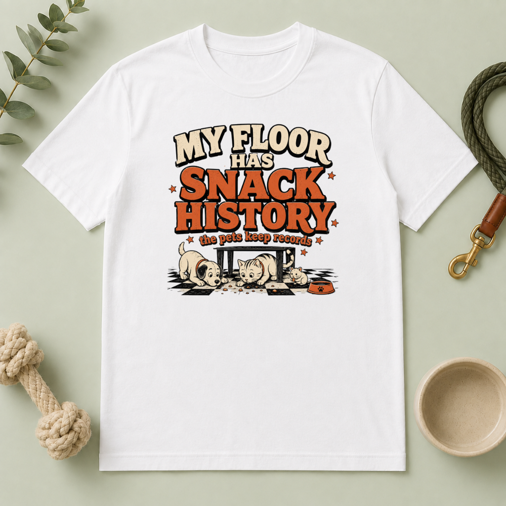 My Floor Has Snack History Multi-Pet Lifestyle T-Shirt
