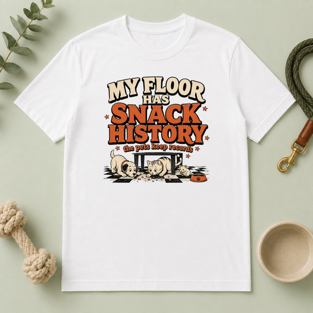 My Floor Has Snack History Multi-Pet Lifestyle T-Shirt
