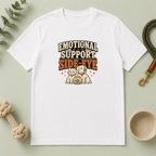 "Emotional Support Side-Eye" Retro Dog & Cat Graphic