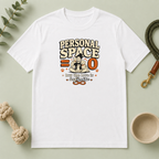 "Personal Space 0 but the love is Infinite" Cute Retro Cat & Dog Graphic Tee