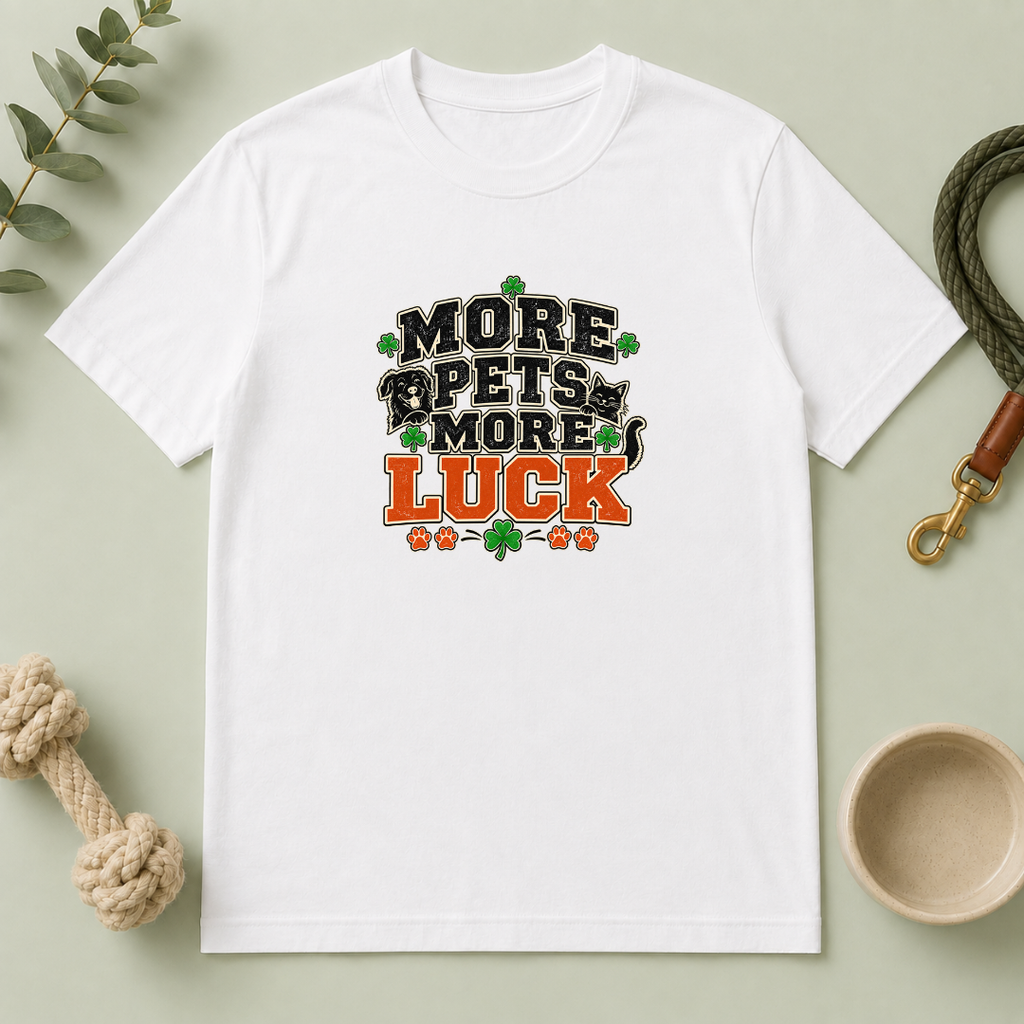 More Pets More Luck St. Patrick’s Day T-Shirt