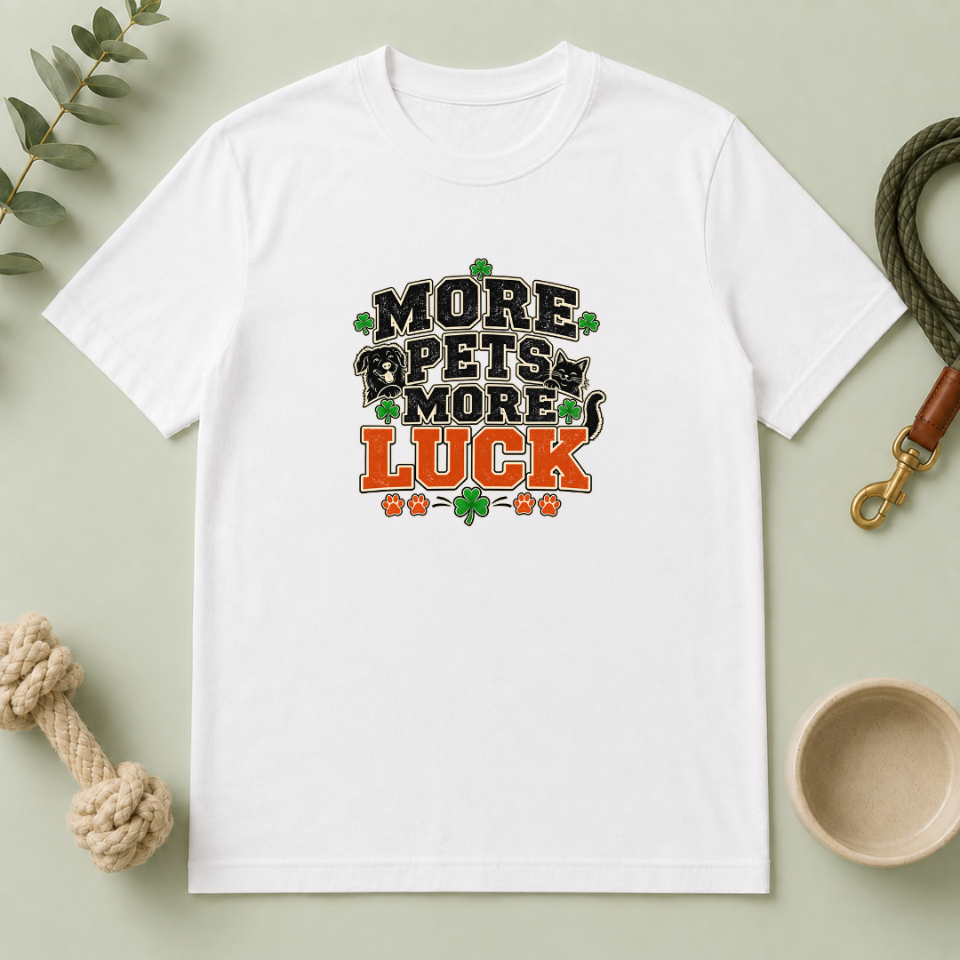 More Pets More Luck St. Patrick’s Day T-Shirt