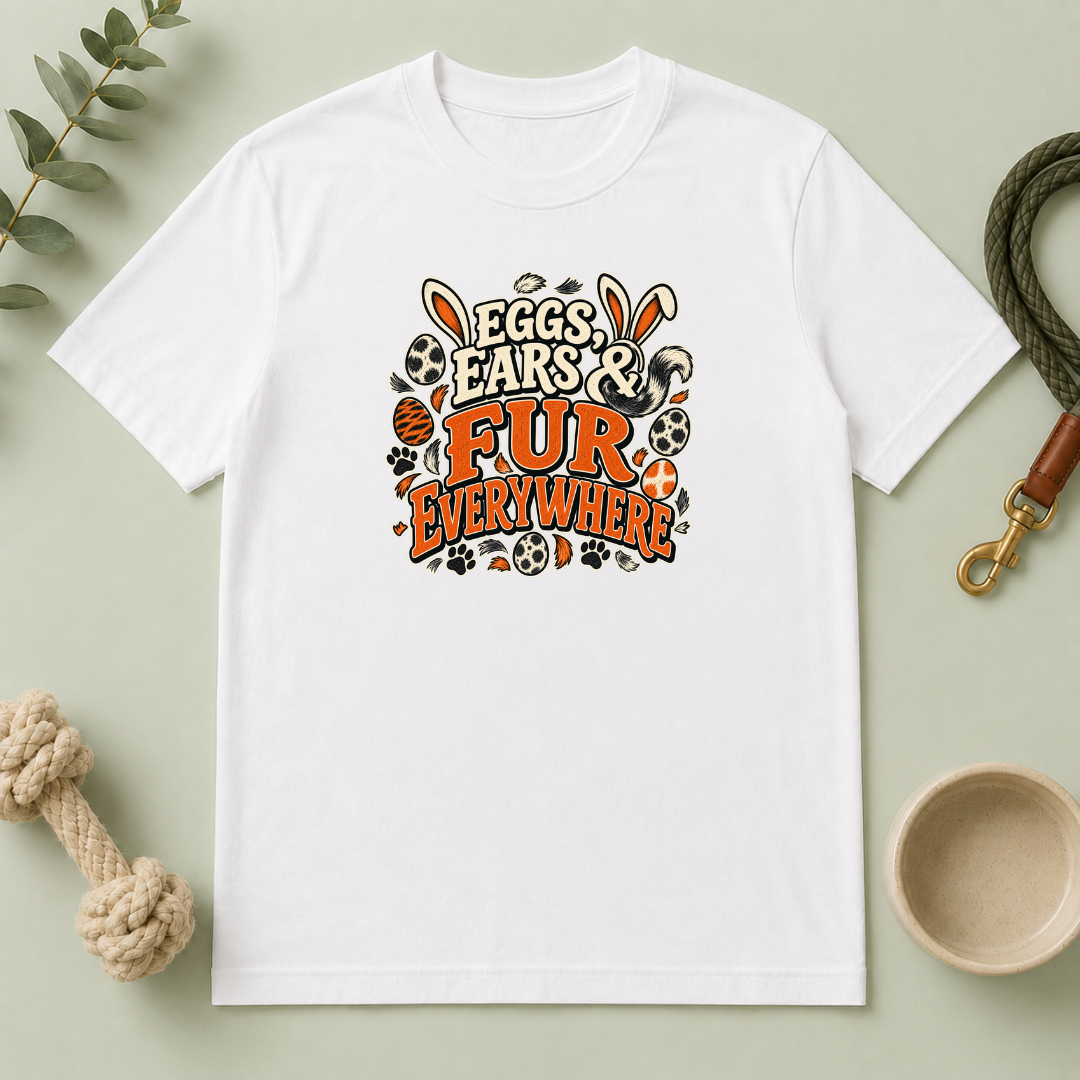 Eggs, Ears & Fur Everywhere Easter Tee
