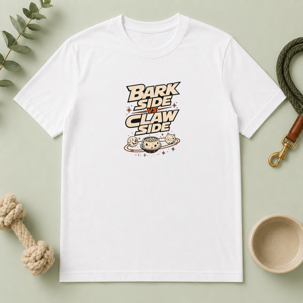Bark Side vs Claw Side — Funny Pet Lover Tee