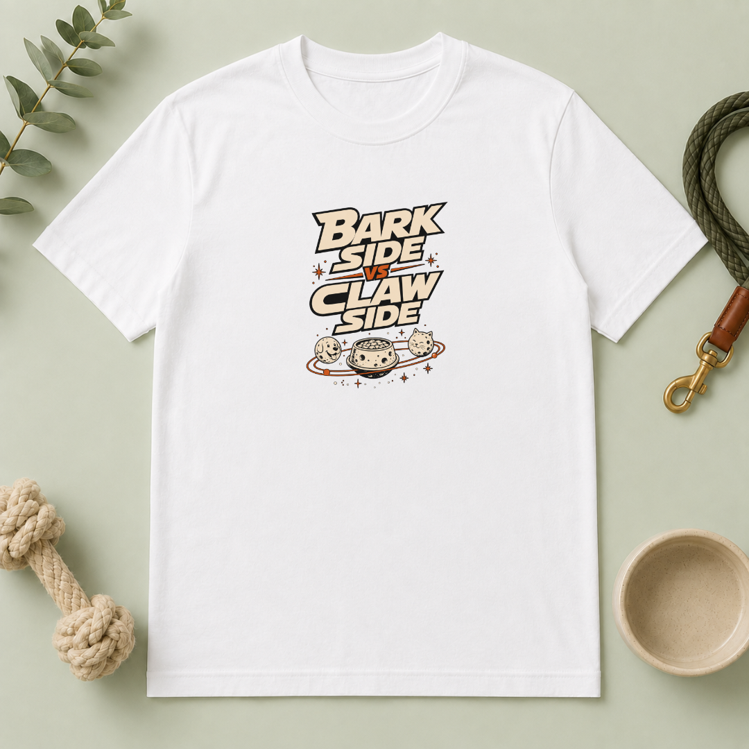 Bark Side vs Claw Side — Funny Pet Lover Tee