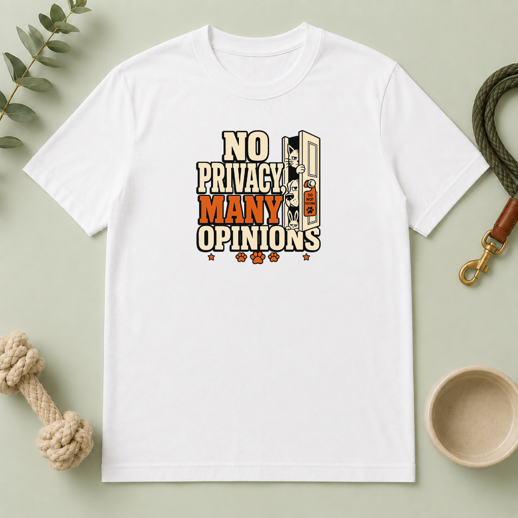"No Privacy, Many Opinions" Retro Graphic Tee