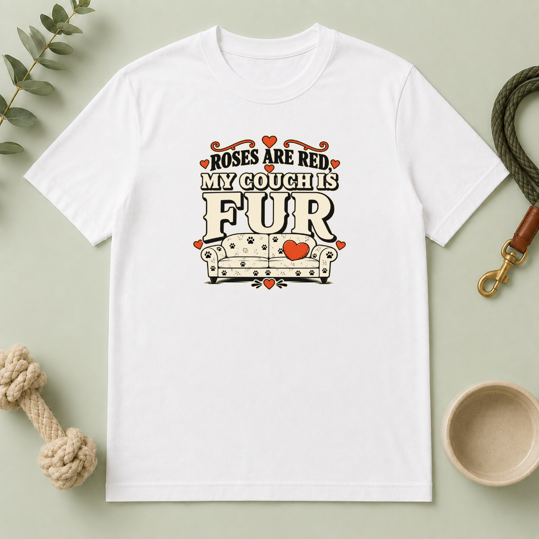 Roses Are Red My Couch Is Fur Valentine Pet T-Shirt