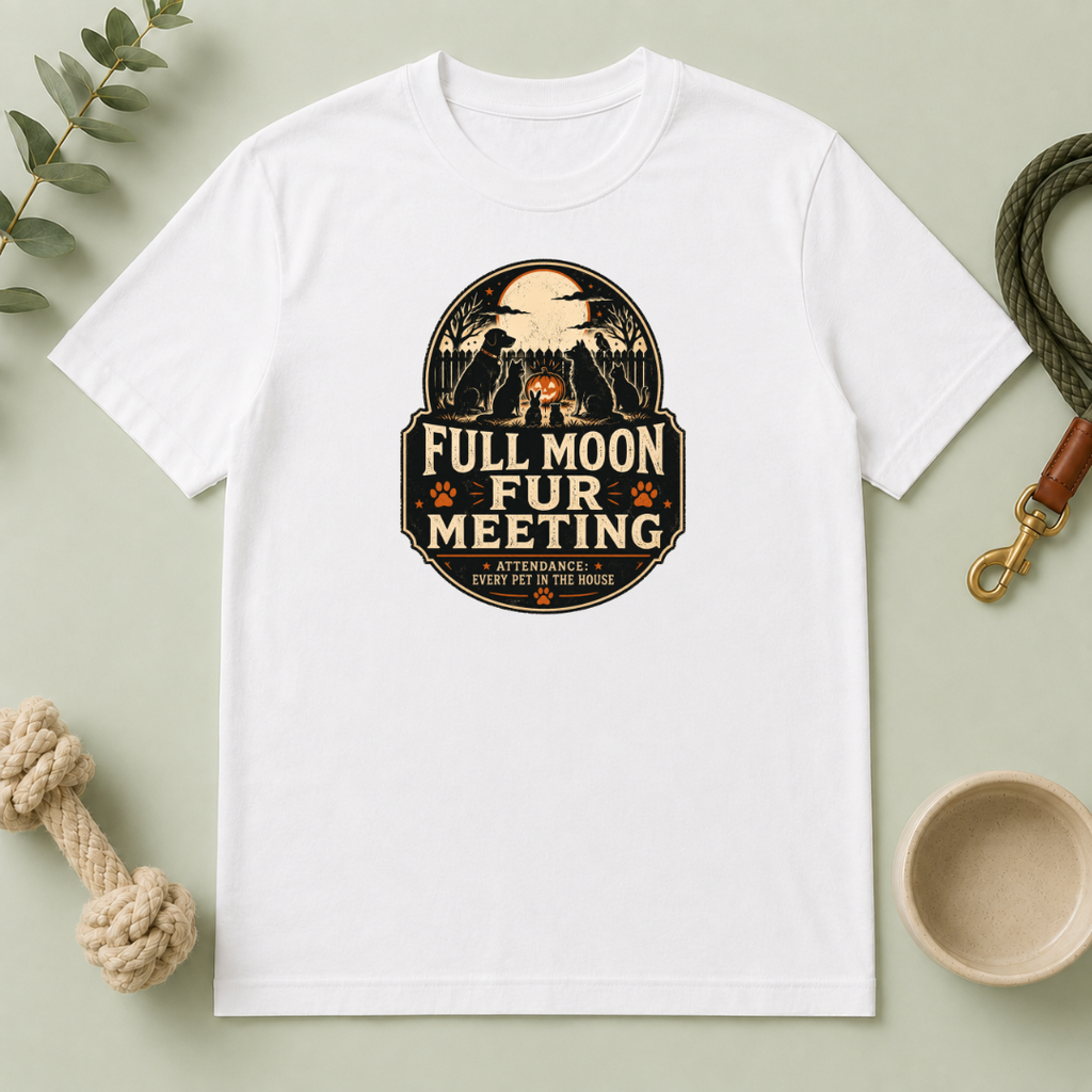 Full Moon Fur Meeting Halloween Pet T-Shirt