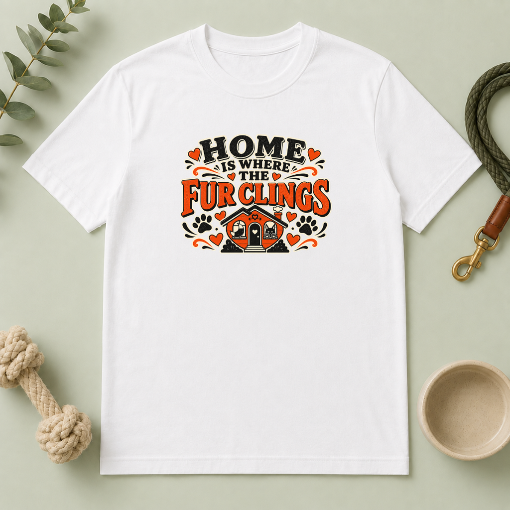 Home Is Where the Fur Clings Valentine Pet T-Shirt