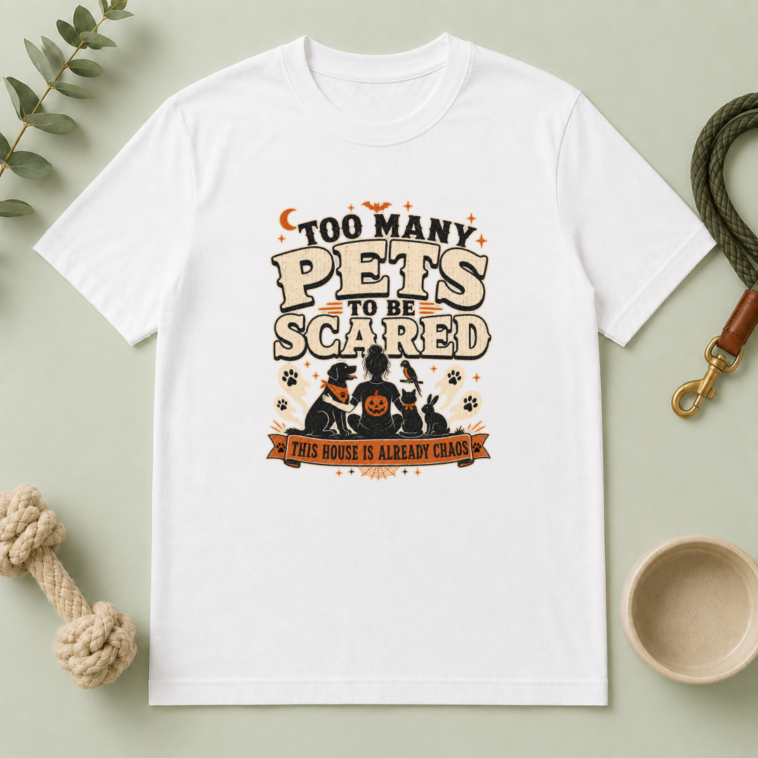 Too Many Pets to Be Scared Halloween T-Shirt