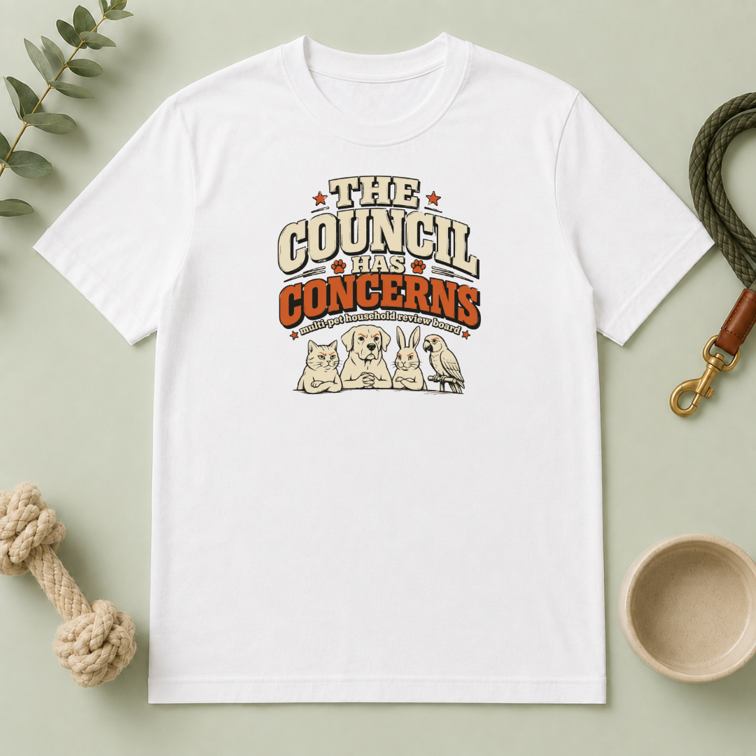 "The Council Has Concerns" Retro Pet Graphic Tee