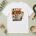 Candy Corn & Pet Hair Halloween T-Shirt