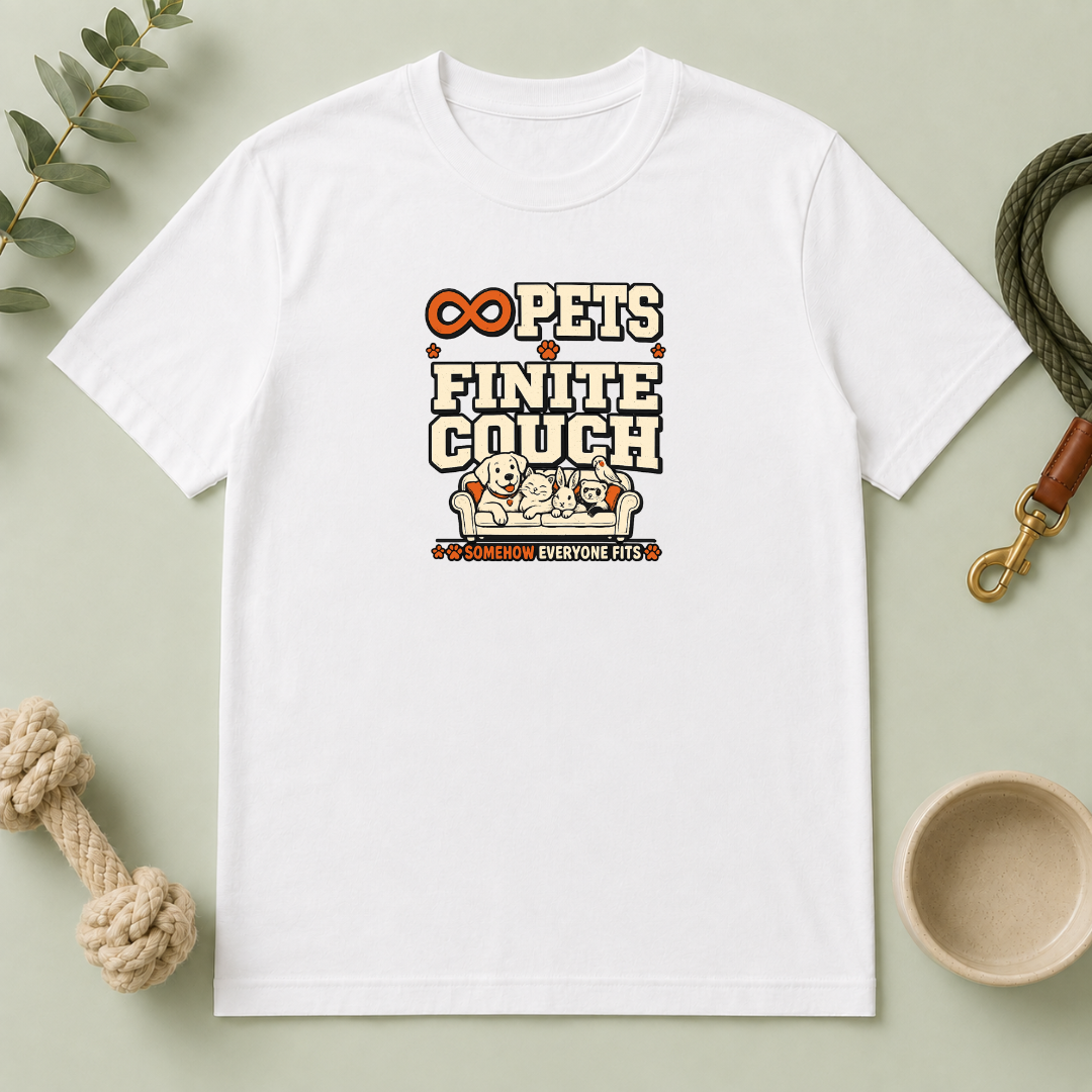 “Infinite Pets, Finite Couch” Graphic T