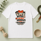Love Bites Licks Sheds and Stares Valentine Pet T-Shirt