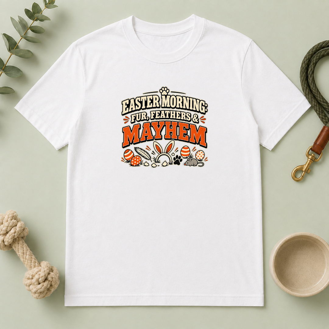 Easter Morning: Fur, Feathers & Mayhem Tee