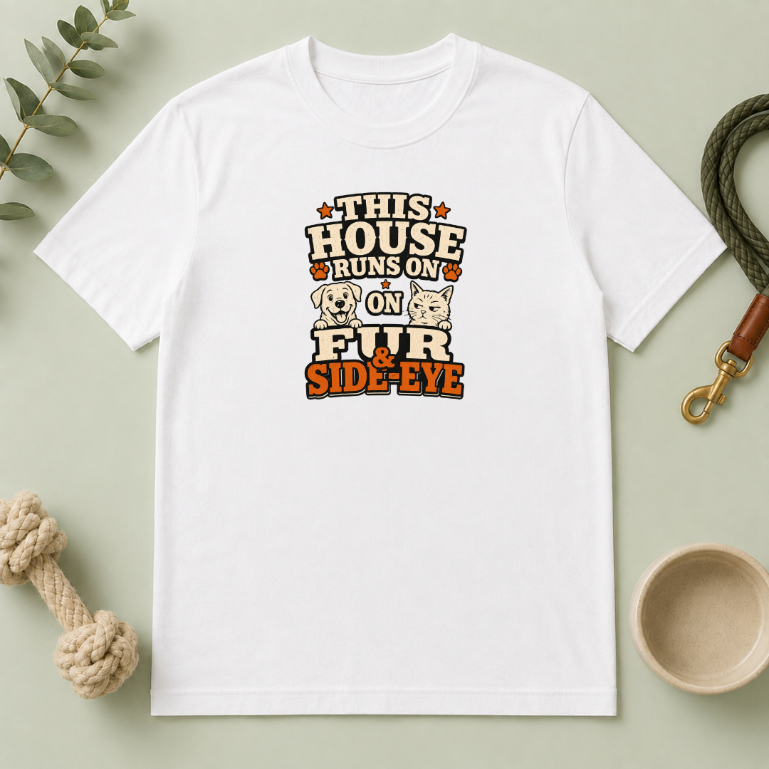 This House Runs On Fur & Side Eye T-Shirt