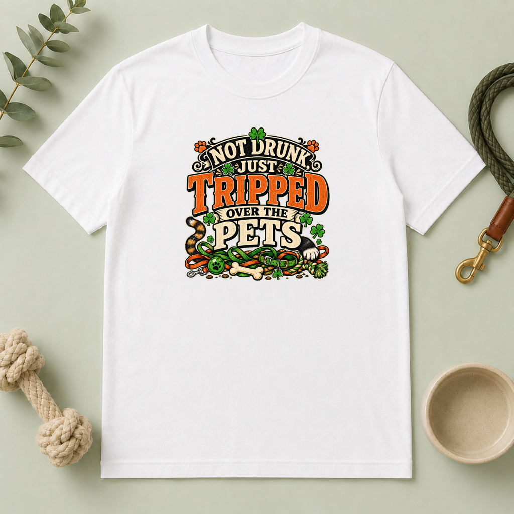 Not Drunk, Just Tripped Over the Pets St. Patrick’s Day T-Shirt