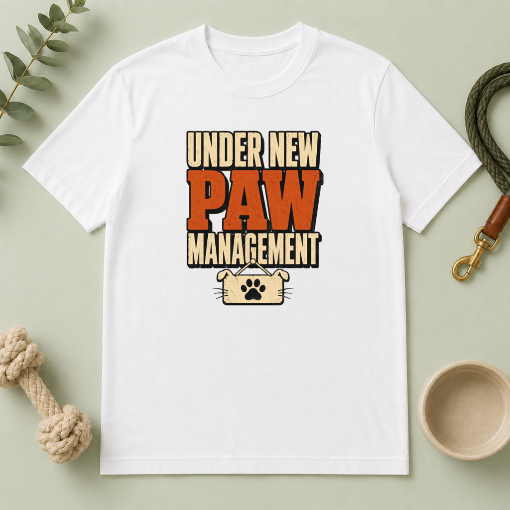 Under New Paw Management — Funny Pet Owner Tee
