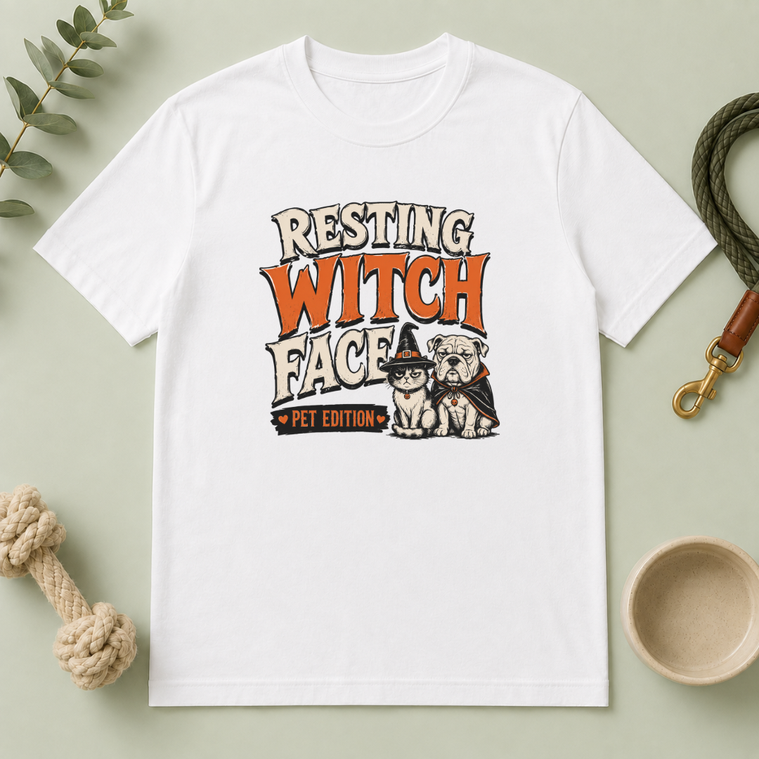 Resting Witch Face ƒ?? Pet Edition Halloween T-Shirt
