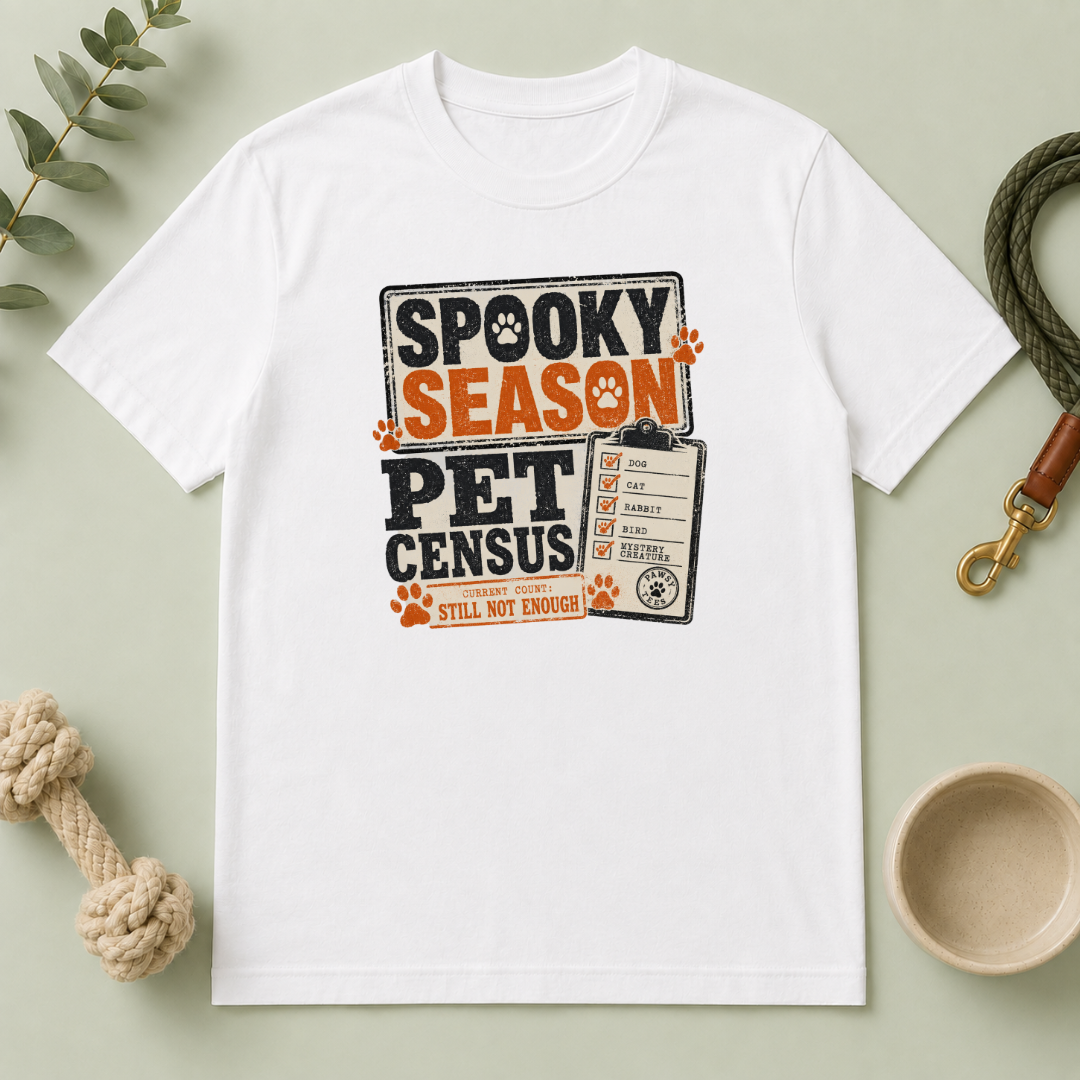 Spooky Season Pet Census Halloween T-Shirt